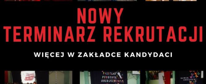 Plakat - nowy terminarz rekrutacji.