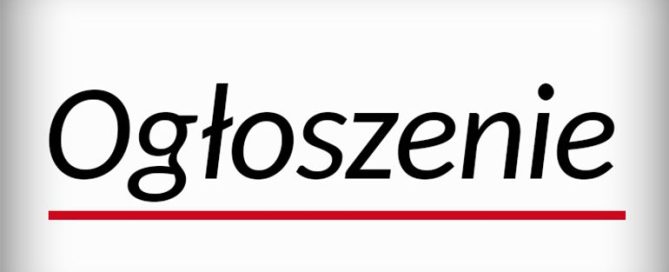 Plakat - ogłoszenie
