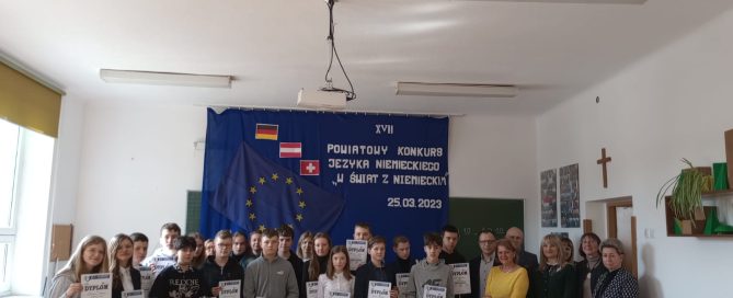 Uczestnicy XVII edycja Powiatowego Konkursu Języka Niemieckiego „W świat z niemieckim”